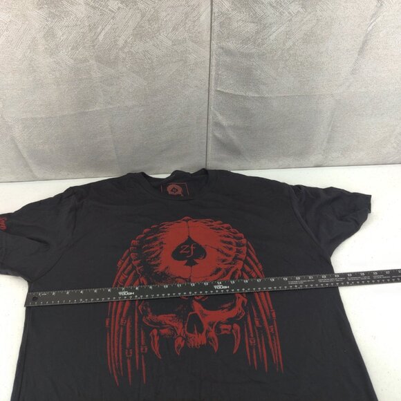 Zero Foxtrot Shirt Mens XL Black Red Predator Skull Graphic Tee Stay Zero USA - Picture 9 of 11